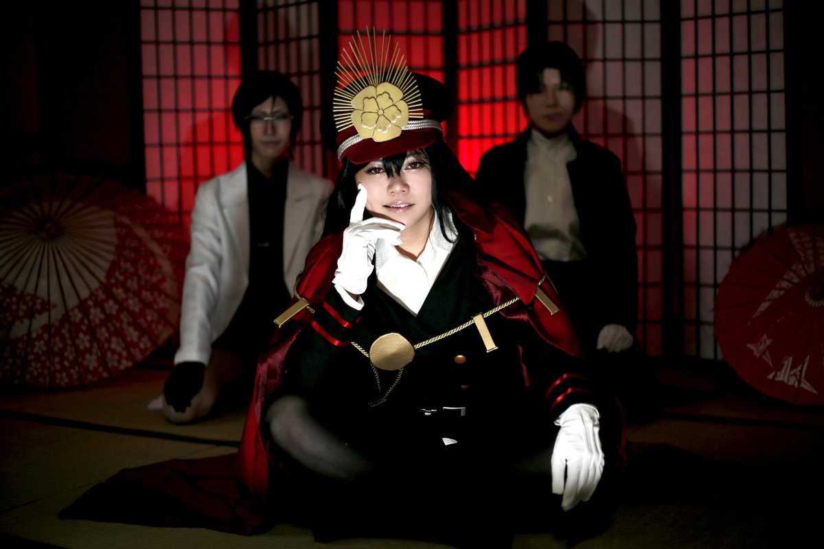 Twitter पर 緋月 Cos Fgo 刀剣乱舞 クロスオーバー注意 魔王と刀 織田信長 ノッブ 碧 へし切長谷部 伊那 薬研藤四郎 緋月 Photo 早瀬 Proserpink
