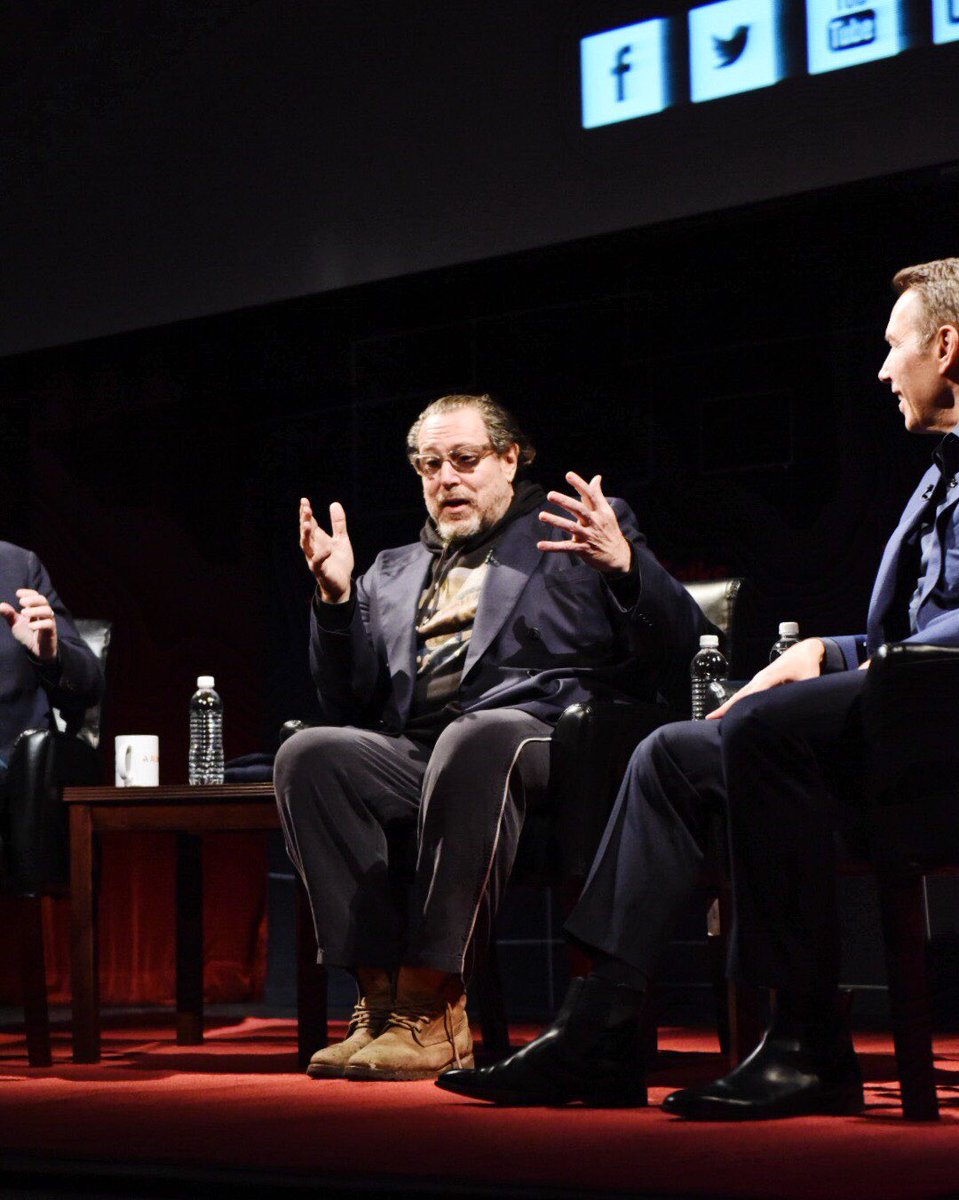 UnBeige's tweet photo. "I think it's a good alternative to life." —Julian Schnabel on art, last night in Tribeca @TimesTalks https://t.co/PpuB34HB5v