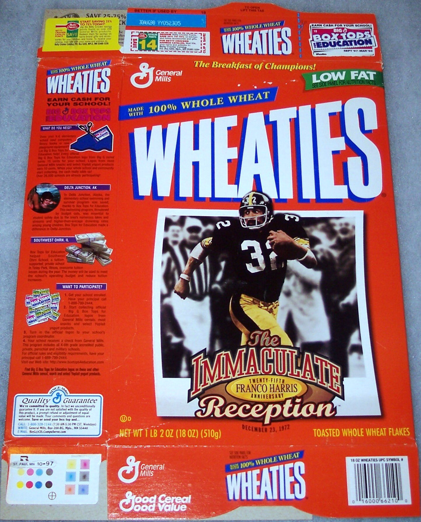 1997 Franco Harris Immaculate Reception 25th Anniversary box. Happy Birthday Franco!  