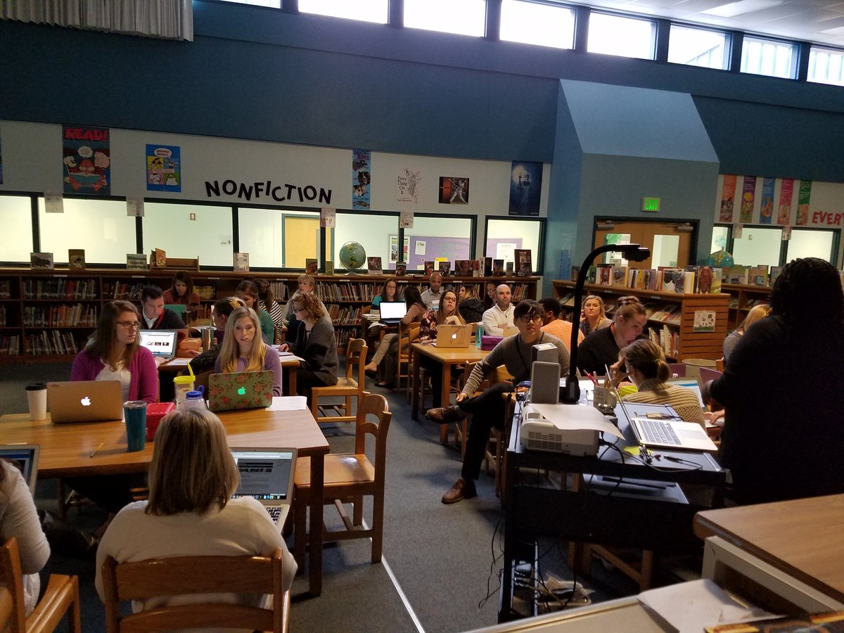 hcpss_jhes's tweet image. JHES staff getting PD on how to better use Canvas with the students. #JHESinspiresgreatness #techandlearning