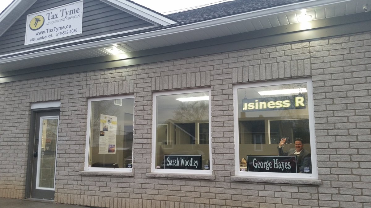 WoodleySarah's tweet photo. Tax Tyme's newest location is at London and East. Get your taxes done b4 the end of March to save $10 and ask about the WORRY FREE ZONE! https://t.co/jscKEKR02t