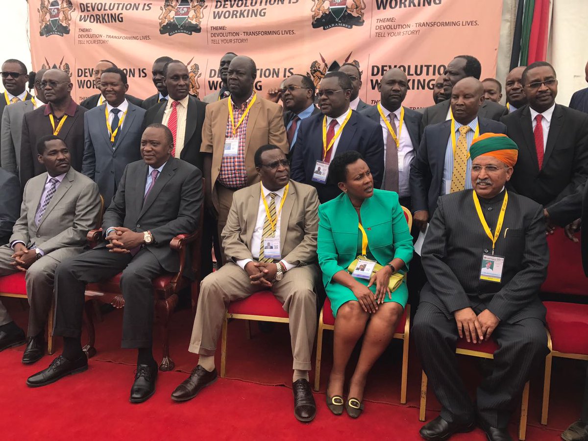 arjunrammeghwal's tweet image. Participated in 4th #DevolutionConference along with HE @UKenyatta , President of Republic of Kenya and other delegates at Naivasha.