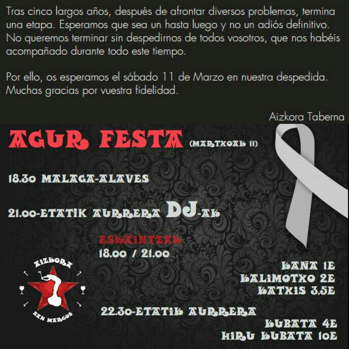 AizkoraTaberna's tweet photo. Cada vez queda menos... https://t.co/KxsHJkbrsa