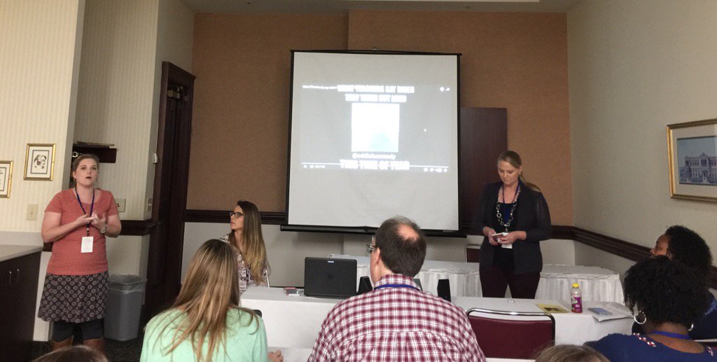 allen1985's tweet photo. HMS's Buie, Peele, and Gordon presenting at #NCMLE #redramnation https://t.co/m5MPNv47gF