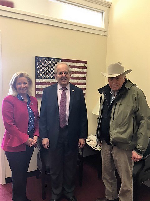 RepLizCheney's tweet image. Two celebrity citings on The Hill. Always great to see our friend Jim Magagna of the Wyoming Stock Growers Association.