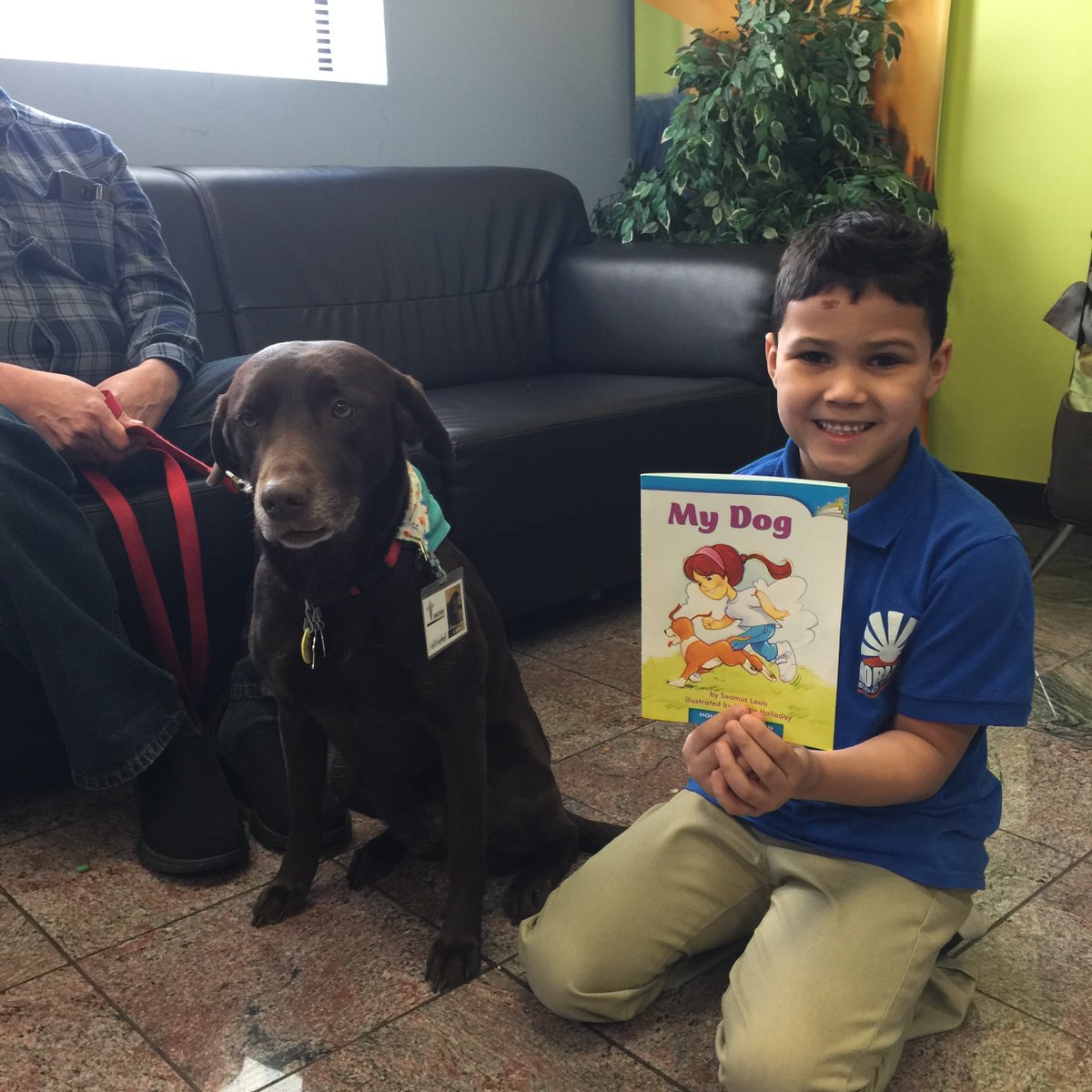 We're so glad to have George and Lola back!  They visit once a week to read with our kindergarten and first graders!