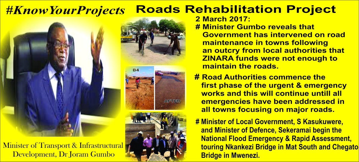 Letty_Mabhena's tweet image. #KnowYourProjects
Roads Rehabilitation Projects.