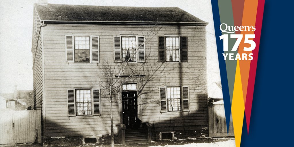 queensu's tweet photo. 175 years ago today in 1842, classes began in a rented house with two profs &amp; a handful of students ❤️💛💙 #queensu175 https://t.co/uVxh4gRpXl https://t.co/6FQjZdDT64