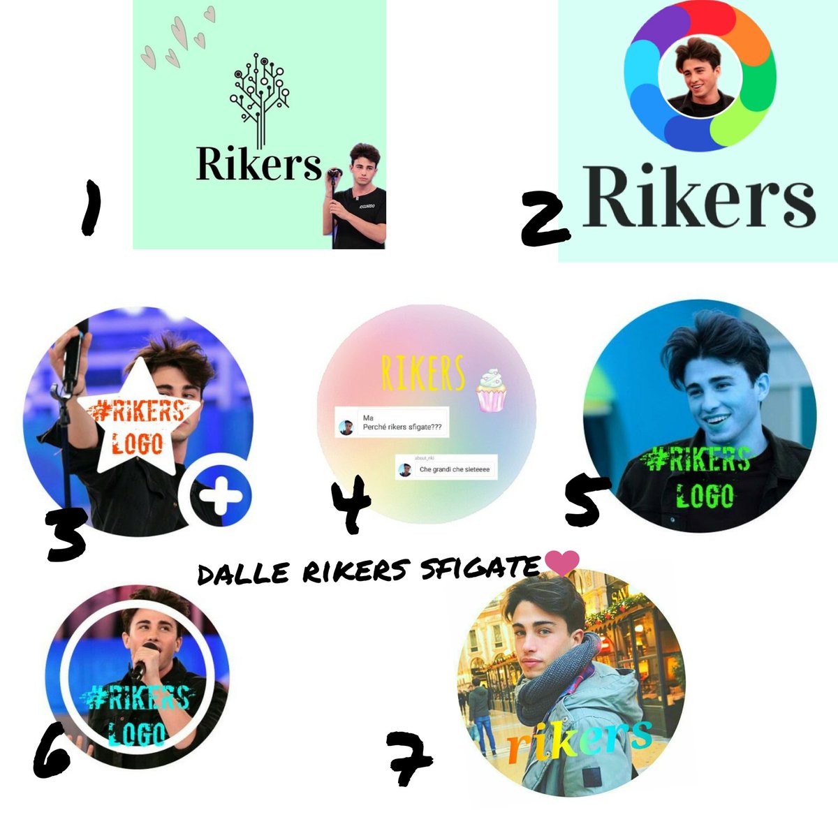 _riki_fans's tweet photo. Abbiamo provato a fare dei logo da parte delle rikers quale preferisci?? @aboutriki @aboutriki @aboutriki https://t.co/B2L5gaTRWT