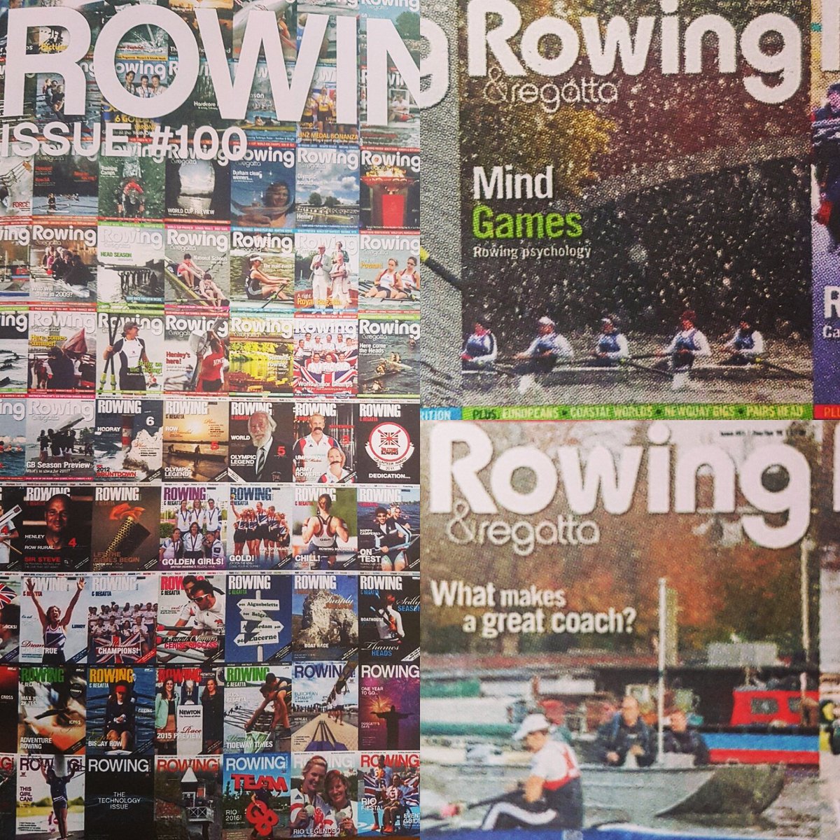 jesseddie's tweet photo. Squint and you can see I have made the front cover twice! Congrats on the 100th issue @RowingRegatta1 @BritishRowing. #100issues #covergirl https://t.co/FIp1y2sX6v
