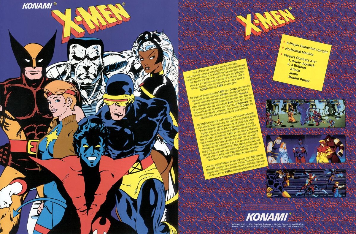 Retro Game Geeks X Men The Four Page Japanese Two Page North American Flyers For The 1992 Konami Arcade Retrogaming Arcade Marvel Xmen 90s Gaming T Co Lmws075eem