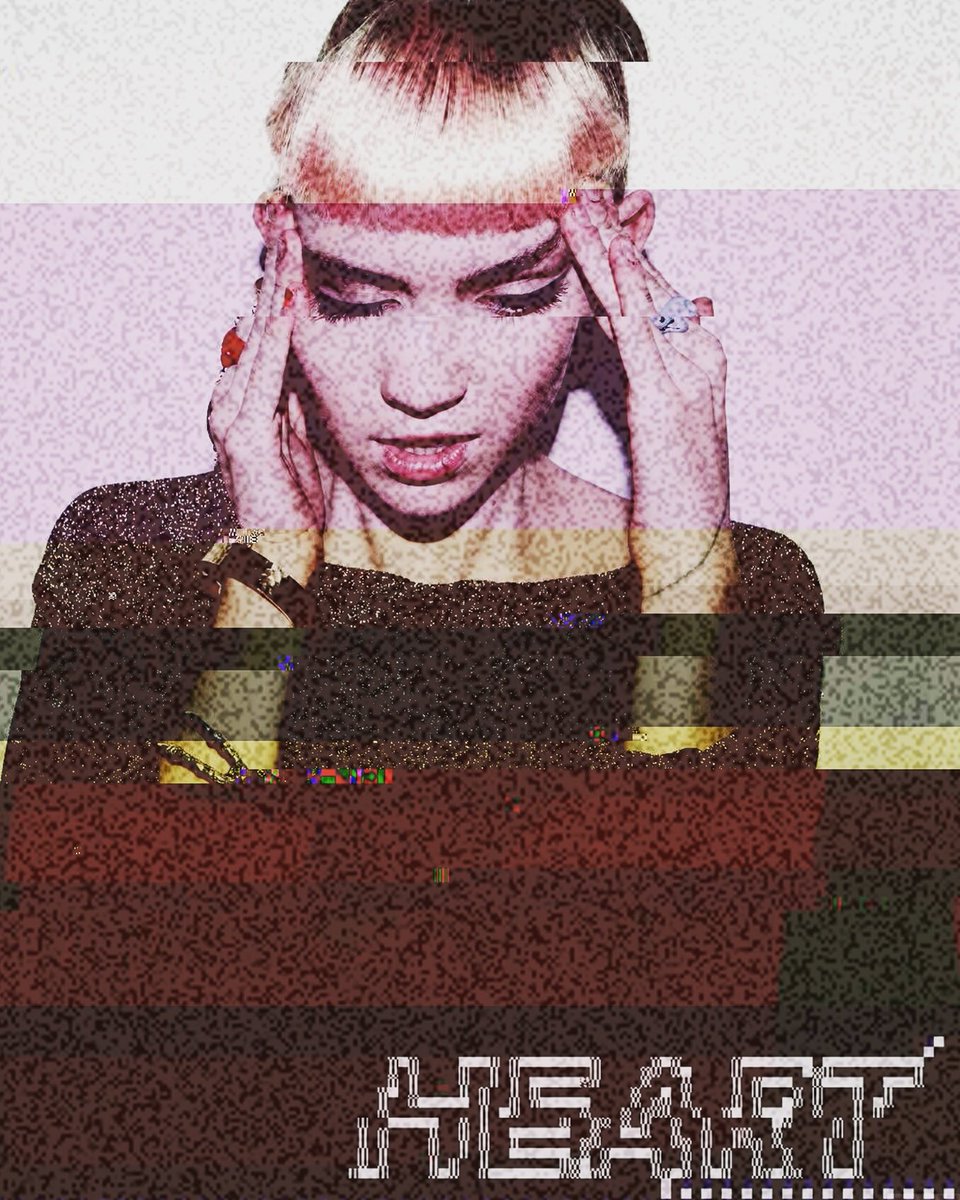 Noozulf's tweet photo. Grimes Glitch Art 
#graphicdesign #posterdesign #grimes #Digital https://t.co/oj4gkU7sY7