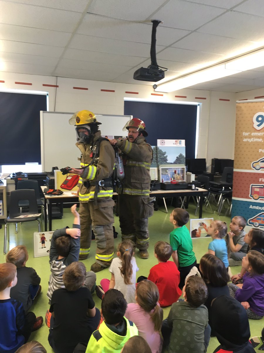 firechiefcory's tweet photo. NL Fire Association doing Fire Prevention  at riverside school today in clarenville with some CFD members helping out. https://t.co/HeguD2Bjeq