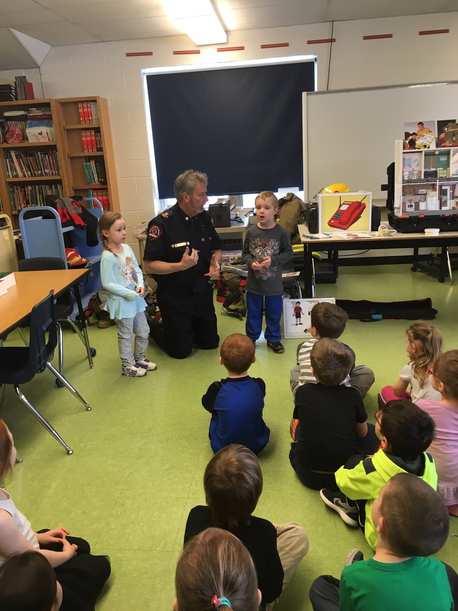 firechiefcory's tweet photo. NL Fire Association doing Fire Prevention  at riverside school today in clarenville with some CFD members helping out. https://t.co/HeguD2Bjeq