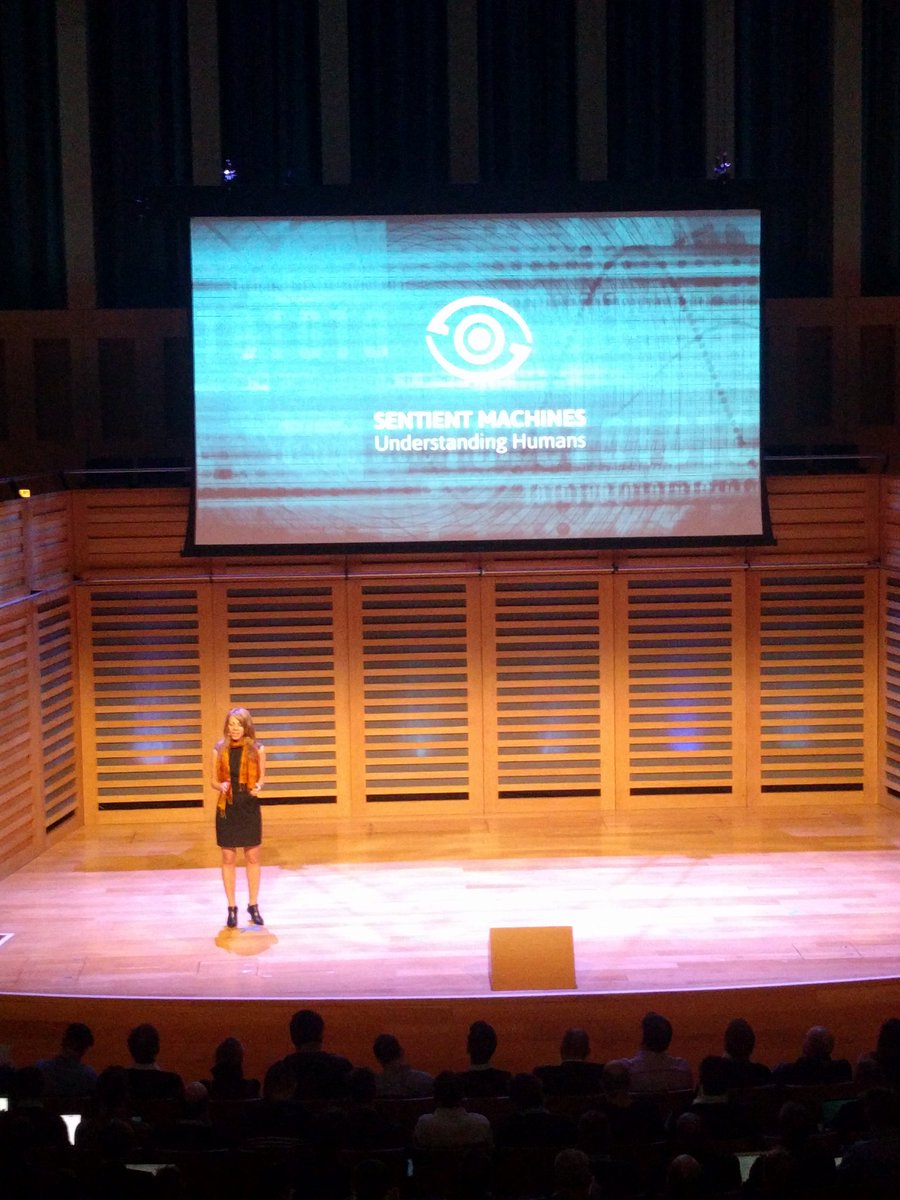 Dr Danica Damljanovic introducing Sentient Machines - using deep learning to bring customer understanding to the call centre industry. #EF7
