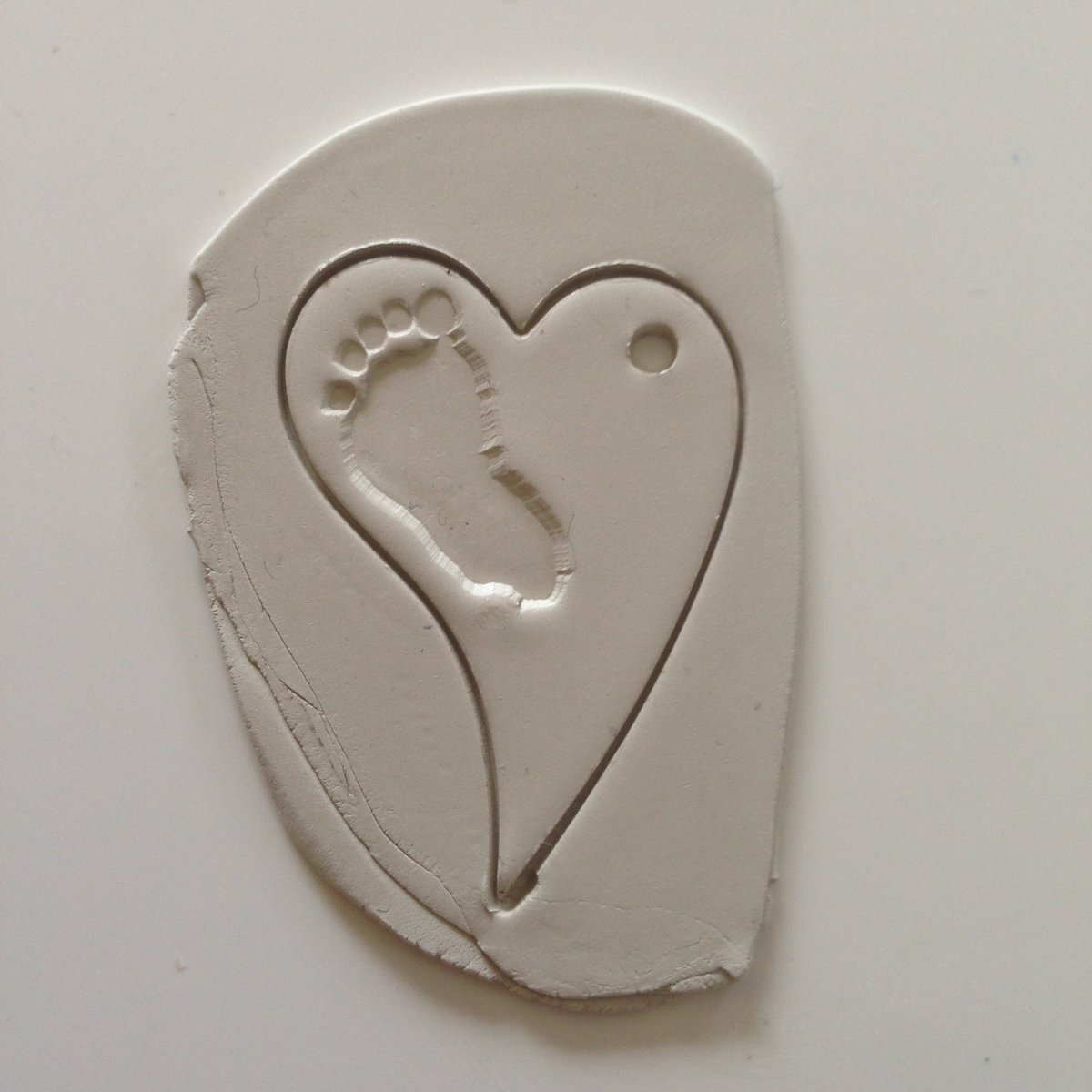 Footprint pendant, the start of the process!