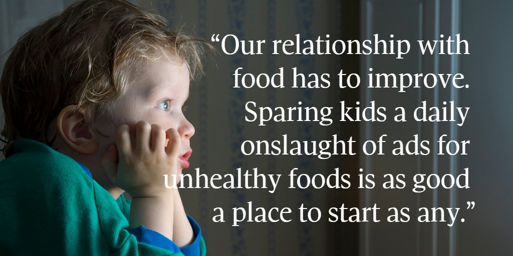 Picard: Children don’t need a daily diet of junk-food ads
trib.al/225urQO From <a href="/picardonhealth/">André Picard</a> via <a href="/GlobeDebate/">Globe Opinion</a>