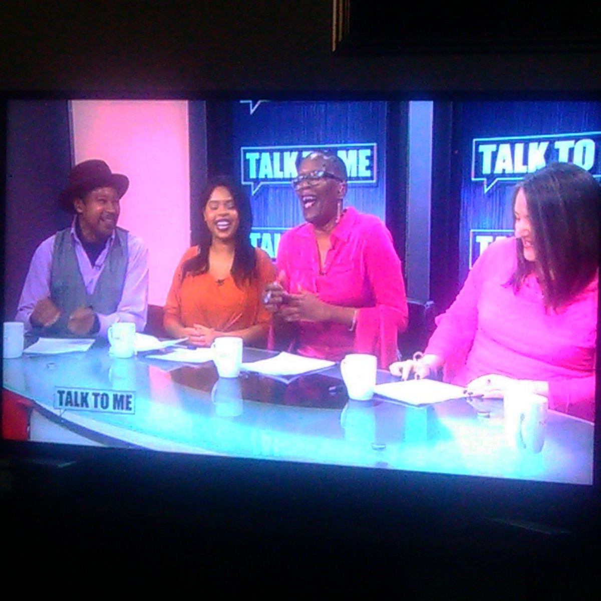 talktomertv's tweet photo. One of the shots from the #TALKTOMErtv watch party last night. The debut replays today at 11am and 5pm on #ROGERStv Peel on Channel 10. https://t.co/VmEUO1zdGT