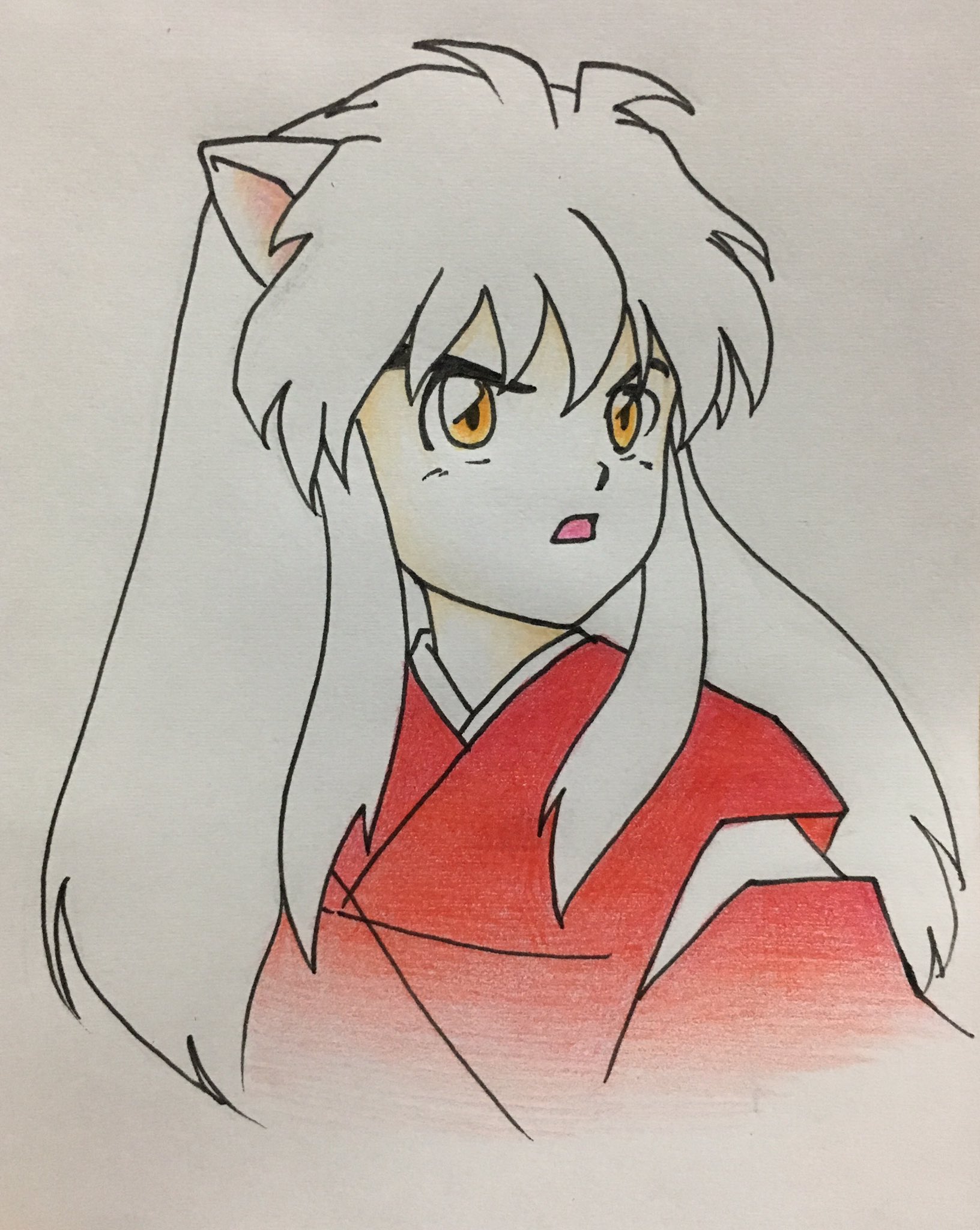 りんくす V Twitter おまけ ちっちゃい頃の犬夜叉 幼少期の犬夜叉はめちゃめちゃピュアな感じで可愛いなぁ Ranmawandoro 高橋留美子5作品版深夜の真剣お絵描き60分一本勝負 お題 赤 犬夜叉