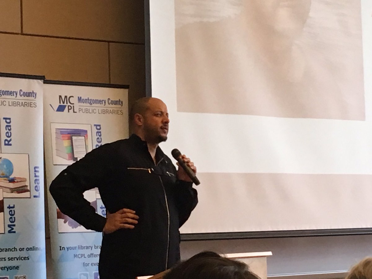 MCPL_Libraries's tweet photo. Our #DelightedMoCo goal includes staff training. Today with our children's staff &amp; partners. Christopher Myers is first speaker #Diversity https://t.co/OjmroRCWjI