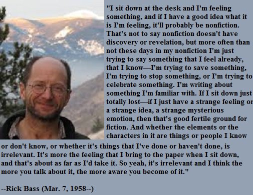 Happy birthday, Rick Bass! 