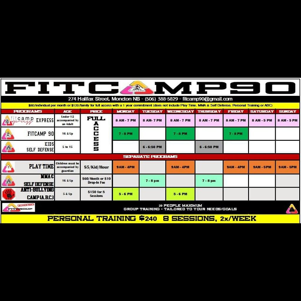 FitCamp90's tweet image. Check out our updated schedule! #FitCamp90