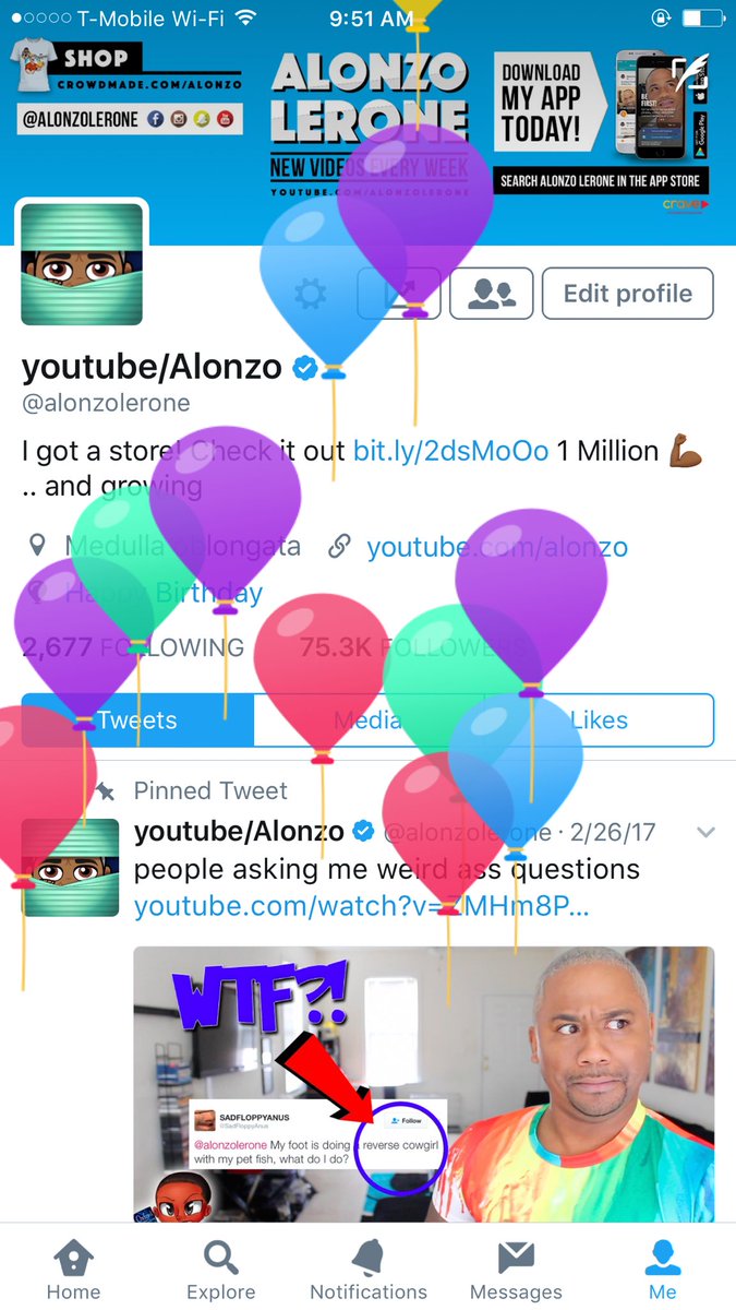 alonzolerone's tweet photo. I've waited 366 days to tweet this

IT'S MY BIRTHDAYYYYY 🎉🎁🔮 https://t.co/D2hRD33hjp