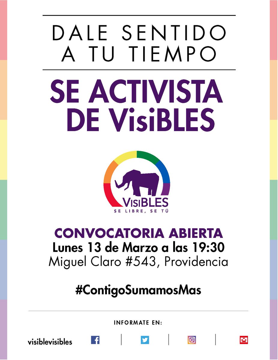 visiblevisibles's tweet photo. Quieres darle sentido a tu tiempo? Se Activista de VisiBLES!
#ContigoSumamosMas #selibresetu #visiblevisibles
https://t.co/IyK25jKYEz https://t.co/4RoHbXa8rC
