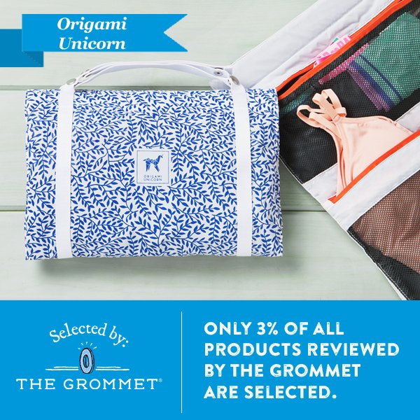 Our Travel Organizer is featured on The Grommet. Check it out! thegrommet.com/origami-unicorn #OrigamiUnicorn_ #TheGrommet #TUO #Travel Accessory