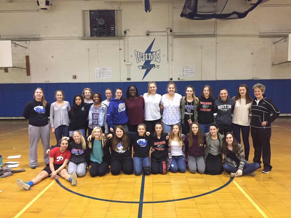 Congrats to all our winter sports teams on ur successful seasons! Thanks for staying after the ceremony for a pic girls' bball! #WHMSPride