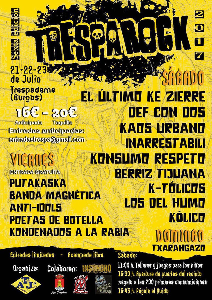 Tresparock2019's tweet photo. Señores y señoras: SEXTA EDICIÓN DEL @3paROCK 

MÁS VIVOS QUE NUNCA https://t.co/NXP7CvcYvx