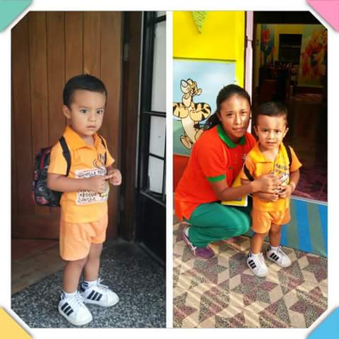 jamylew's tweet image. Liamcito en su primer día de clases 😙
