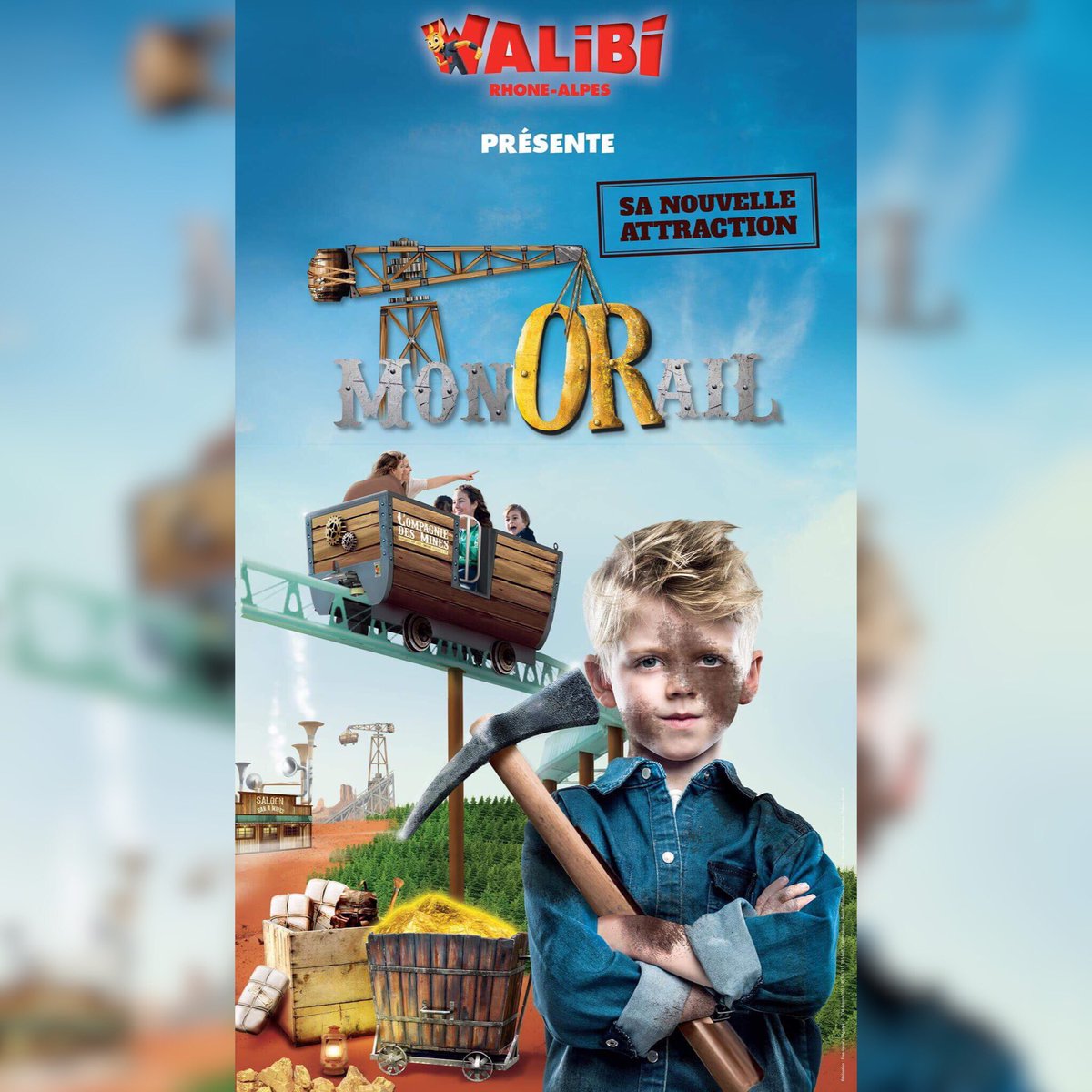 WalibiRA's tweet photo. À #ExplorerAdventure, en 2017, les Chercheurs d'Or investissent les lieux avec la nouvelle attraction MonORail ! 😁 #WalibiRA #MonORailWRA https://t.co/khYLD5ElPX