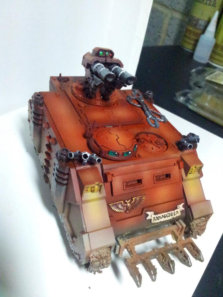 PWP_Studio's tweet photo. First ever project with an airbrush - my Blood Angels Razorback. Had a lot of fun using the Airbrush &amp; looking forward to more projects! https://t.co/LmtyyiPHbc