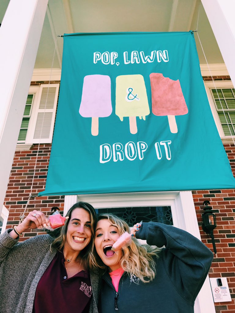 just pop, lawn and dropping it w Brandee girl before spring break!!🍭🌈🍧