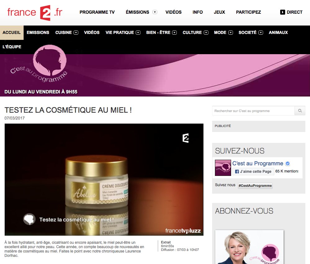 Carine_PATC's tweet photo. Quand on parle cosmétique au miel sur @France2tv forcément, #Abellie et @famillemary sont de la partie...https://t.co/z0S5sZl7td https://t.co/CTDMiSHoEQ