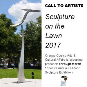 OrangeCoFL's tweet photo. Call for Artisits: Arts &amp; Cultural Affairs is accepting proposals through March 10 for "Sculpture on the Lawn 2017." https://t.co/HDWj25g8Mh https://t.co/xON0nunEow