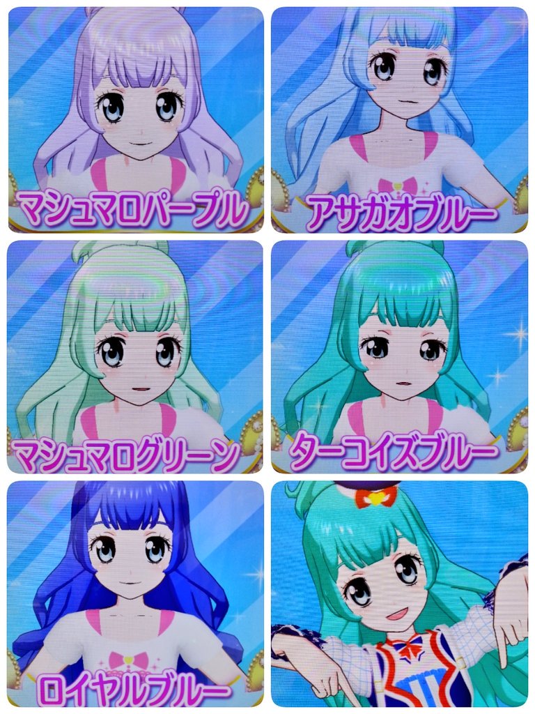 さも氏 ふんわりプリンセス 髪色別まとめです 3dsでもらえる髪色編その と ガチャチャレンジ スタンプラリーでもらえる髪色編 他の髪色と フェイスタイプ別まとめはリプ元に載せております 神ウェーブほどじゃないけどこの髪型もなかなか躍動感に