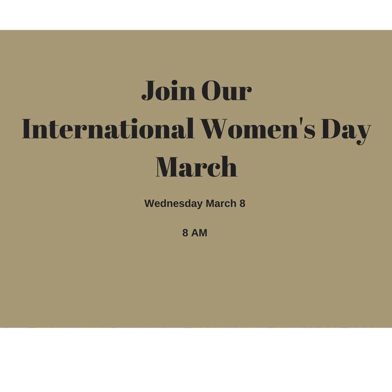 Do remember our #InternationalWomensDay March tomorrow that starts at the Denham Town Community Centre at 8:00 AM.