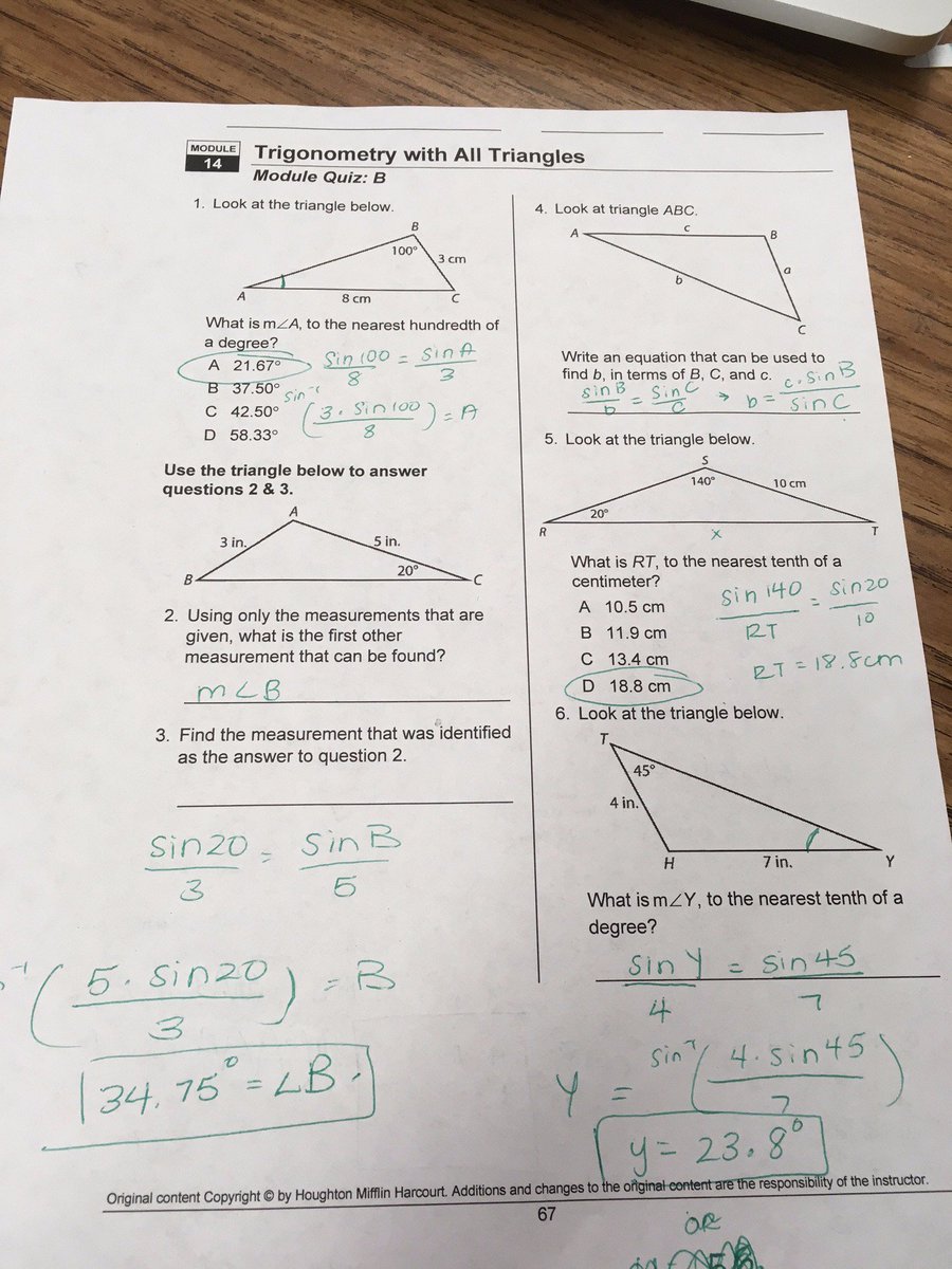 Ms. France on Twitter: "Answers to Geo study guide Topics to know In Special Right Triangles Worksheet