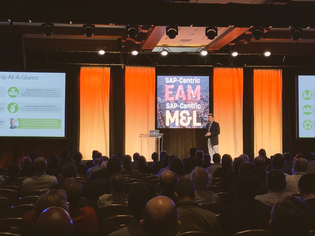 ASUG_SAPEAM's tweet image. @ASUG365 opening day 2 at #SAPEAM #SAPML @PaulKurchina