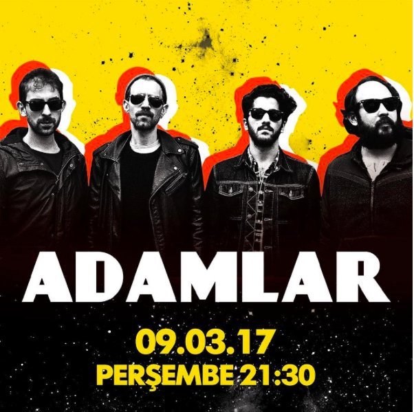 9 Mart'ta <a href="/Babylon/">Babylon</a>'da gerçekleşecek olan Adamlar konserine davetiye kazanmak için RT'le!