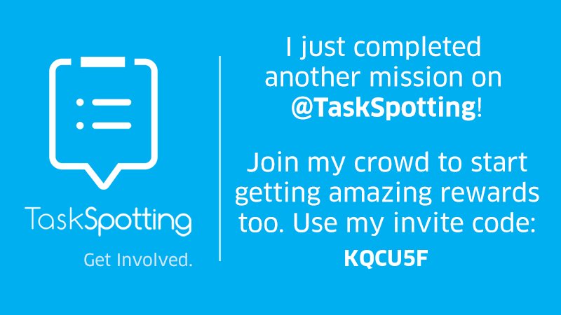 ACamilleP's tweet photo. @taskspotting https://t.co/fOthBou3pw. Use my invite code: KQCU5F #TaskSpotting https://t.co/l5EXl09oPY