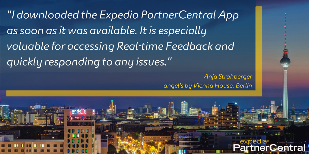 EGPartnerships's tweet photo. Find out how to improve #guest engagement on the go with the #expediapartnercentral app https://t.co/f2EpPr9TO1 https://t.co/WAgaxS2Ijf