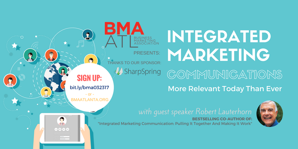 BMA_ATLYP's tweet photo. Hey ATL B2B marketers - join us for networking, thought leadership on integrated mktg communications &amp; lunch 3/23 -> https://t.co/lkCVg2HWfI https://t.co/YjBf7gGPkG