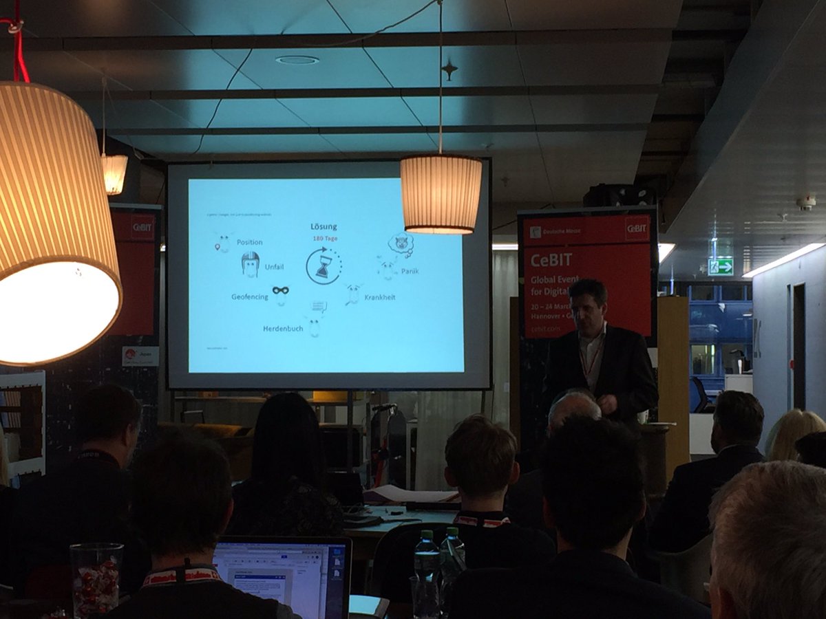 psiegen's tweet photo. Now live at #CeBIT Apéro @Swisscom_de #PiratesHub: @tecsag with their solution #alptracker (@Alpentracker)! The stage is yours. https://t.co/lMZTywwzkK