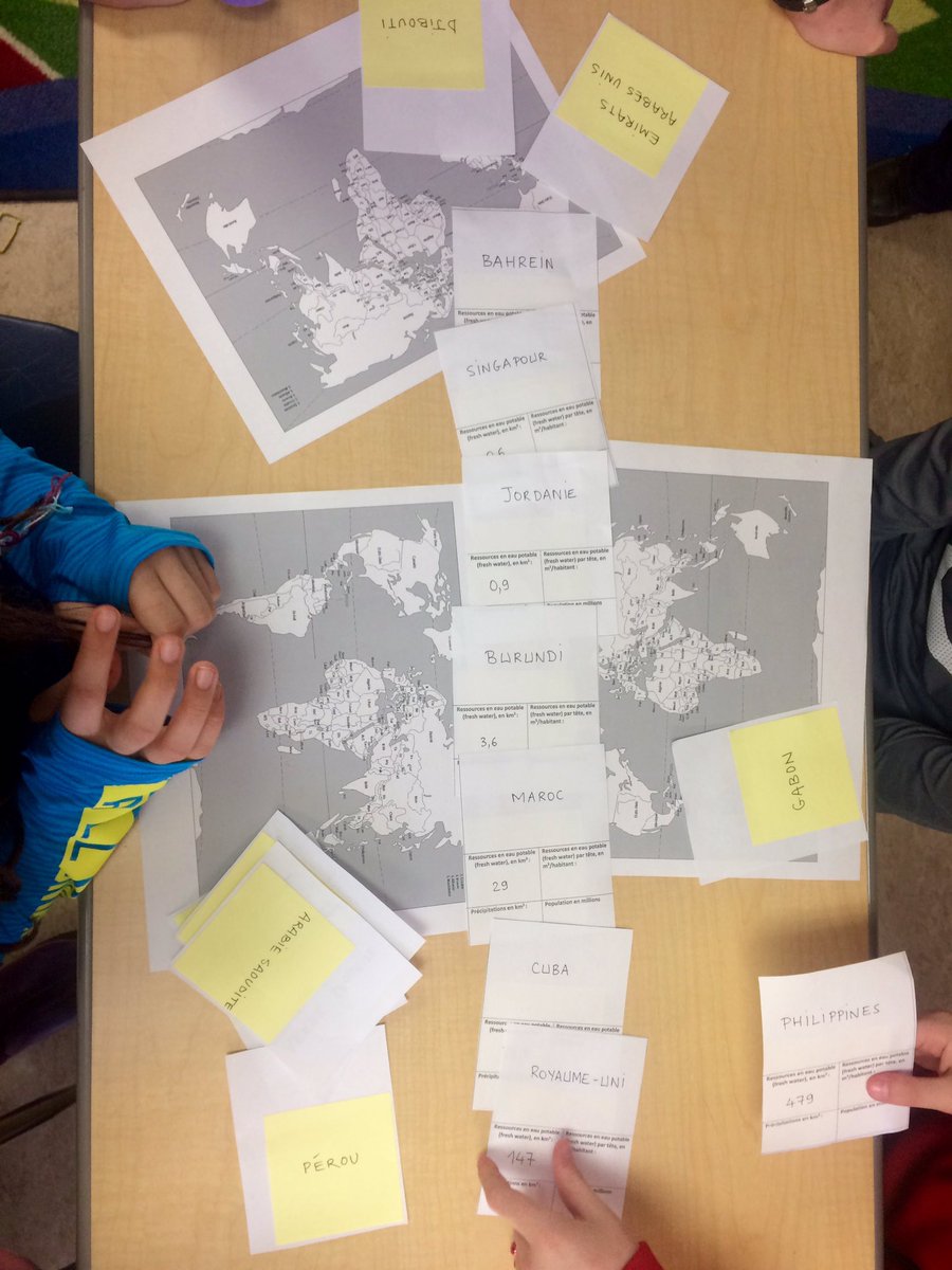 AMolerus's tweet photo. #coteaching #bilingue #cardline game comparing countries drinkable #water resources #maths #geography #pyp #sharingtheplanet #connection https://t.co/0nnI7i9Pn4