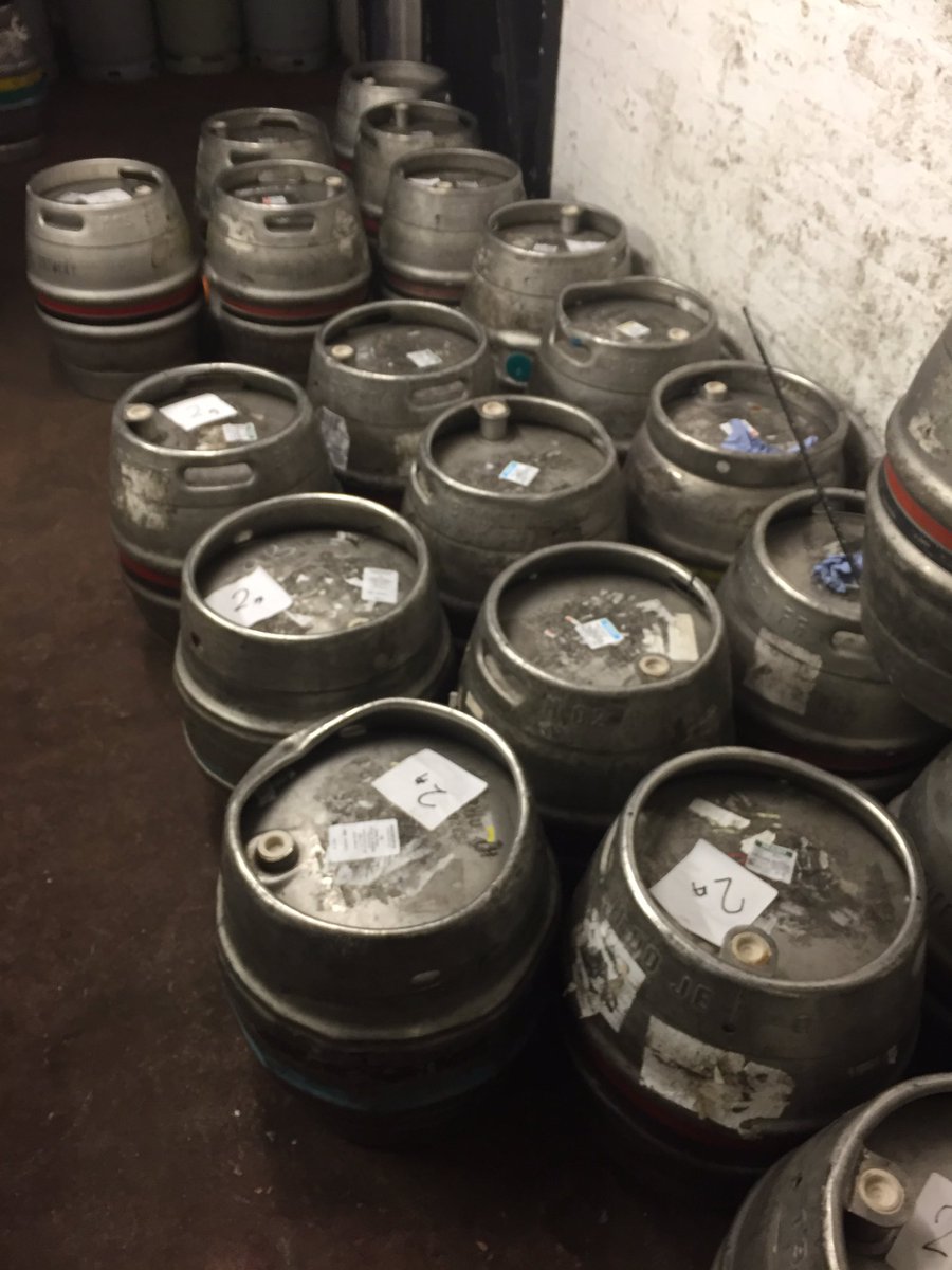 thishalfway's tweet photo. I got a lovely bunch of ale today *diddly dee* here they are, all standing in a row *bom bom bom* #montypython #BrainsSA #RealAle #RealPub https://t.co/wGFy22BTZy