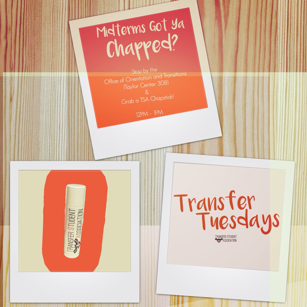 Midterms got ya chapped? Drop by the office today and pick up a TSA Chapstick!