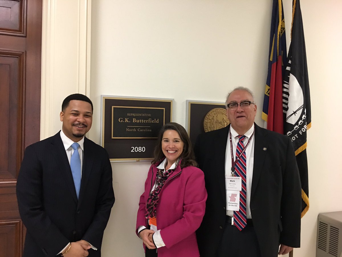 NCHumanities's tweet photo. Thank you @GKButterfield and staff for meeting w us to talk #humanities. We appreciate your support. #SupportHumanities https://t.co/rqRRc4H1HW